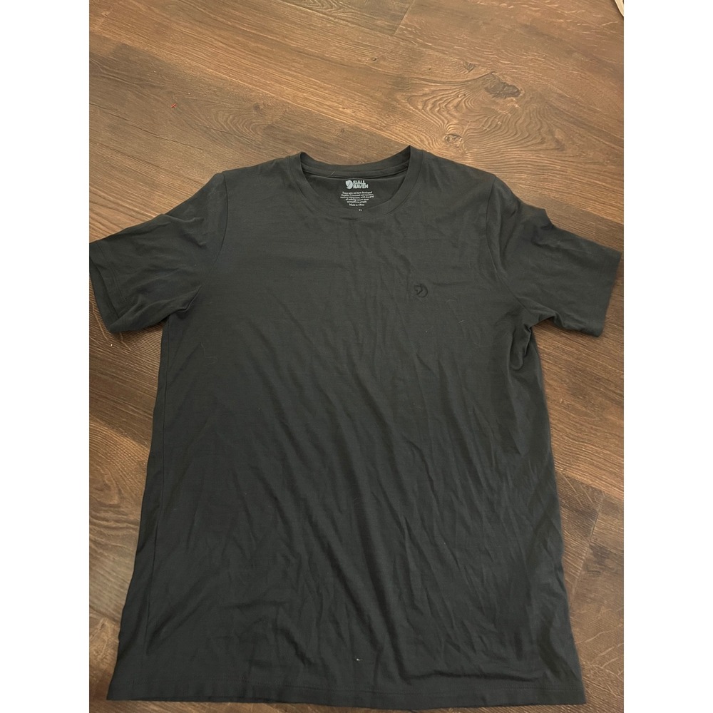 Fjallraven Mens XL Short Sleeve T-Shirt Charcoal Gray Outdoor Fox Logo Tee